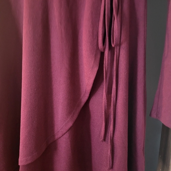 NWT! Altar'd State Tuesday 2 Burgundy Wrap Style Dress Size S - Picture 3 of 6